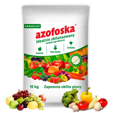 Nawóz uniwersalny wieloskładnikowy Azofoska granulat 10kg szybko