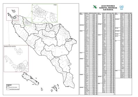 Aceh Province Sub Districts Katalog Peta Banda Aceh