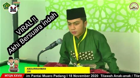 Abdurrahman Tilawah Remaja MTQ NASIONAL XXVIII 2020 Kota Padang YouTube