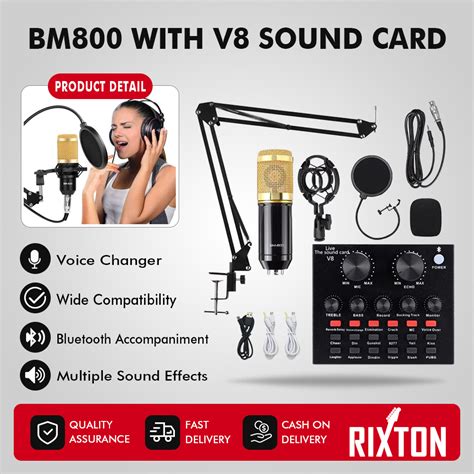 Jual Rixton Bm Origina Paket Komplit Mic Condenser Bm Stand