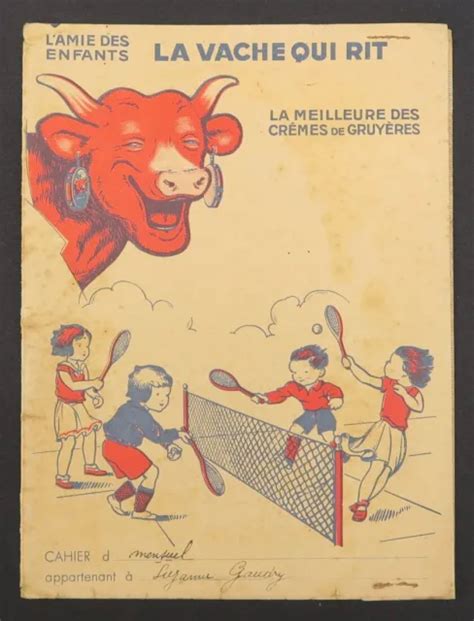 ProtÈge Cahier Vache Qui Rit L Amie Des Enfants Tennis Copybook Eur 24 50 Picclick Fr