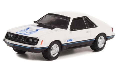 Miniature Ford Mustang 1 64 Greenlight Cobra blanche Décorer 1979