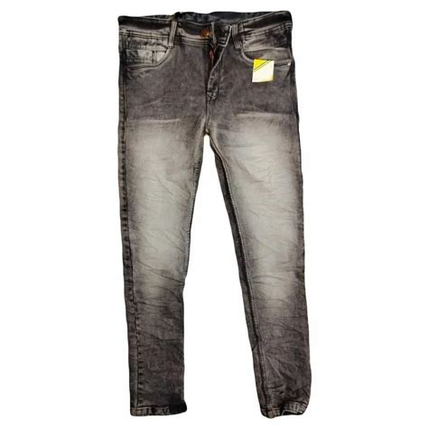 Men Slim Fit Grey Faded Denim Jeans At ₹ 400piece Men Slim Fit Jeans