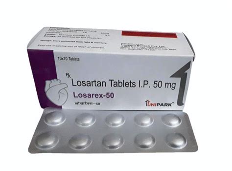 Losarex 50 Losartan Potassium 50 Mg Tablets At Rs 650box Losartan