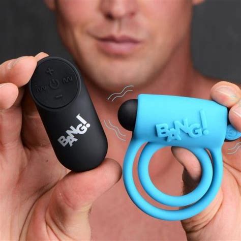 Bang Remote Control X Vibrating Cock Ring And Bullet Blue Sex