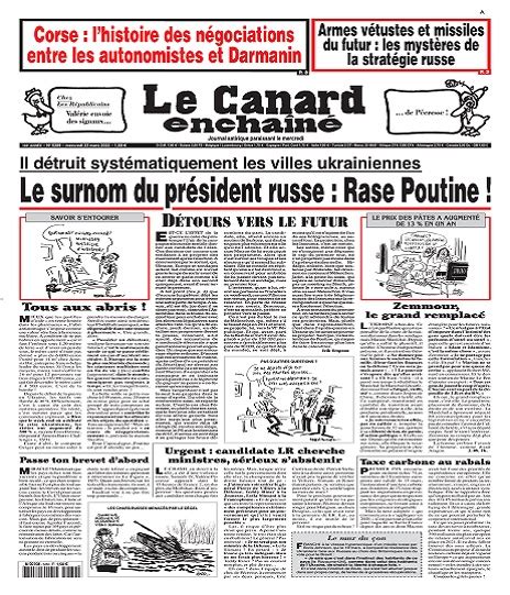 Le Canard Enchaîné N5289 Du 23 Mars 2022 Télécharger Des Magazines