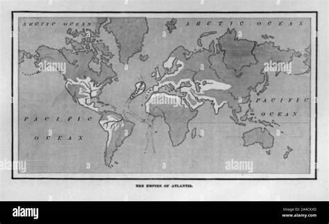 The Empire Of Atlantis Map Stock Photo Alamy