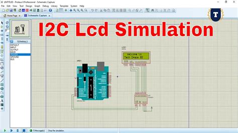 I2C Lcd With Arduino Proteus Simulation And Code Proteus Tutorial