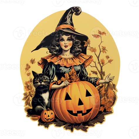 Witch Vintage Halloween Ai Generate 28015788 Png