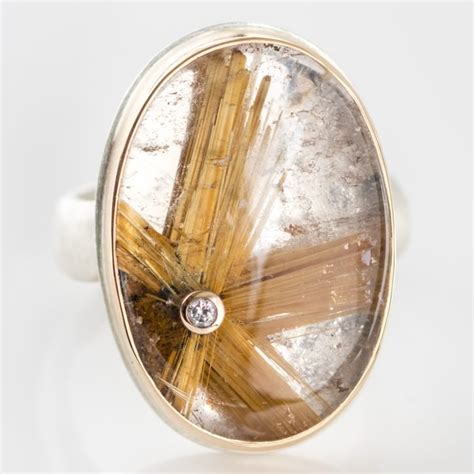 Vertical Star Rutilated Quartz Ring By Jamie Joseph Newtwist