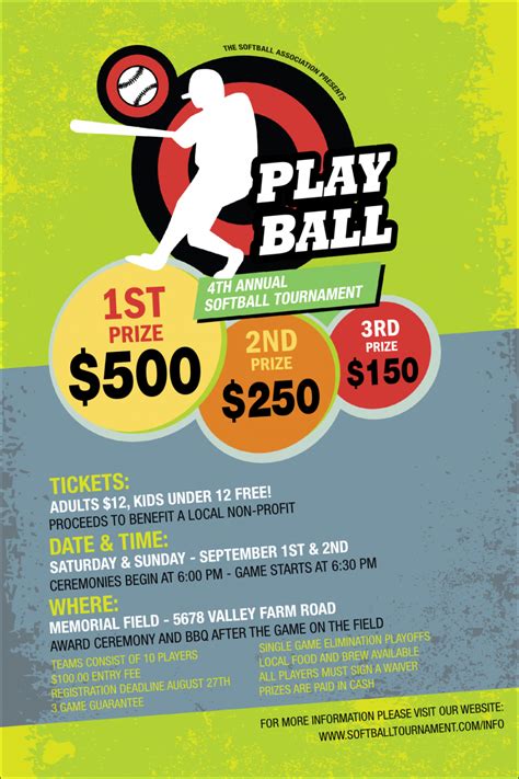 Softball Fundraiser Flyer Template