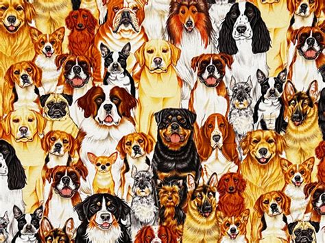 Quilting Cotton Dogs Fabric Fabric
