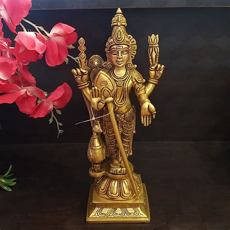 Artvarko Brass Lord Murugan Kartikeya Murugana Kumaraswamy Karthikeya