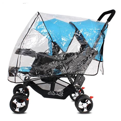 Double Stroller Rain Cover Baby Twins Universal Rain Cover for Stroller ...