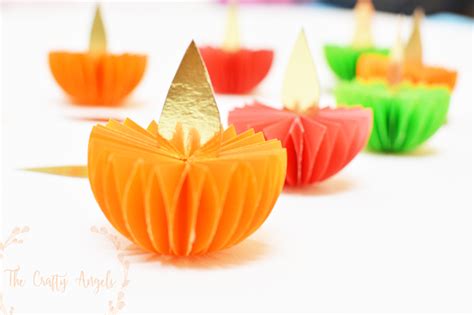 Diwali Craft - Paper Diya Tutorial - The Crafty Angels