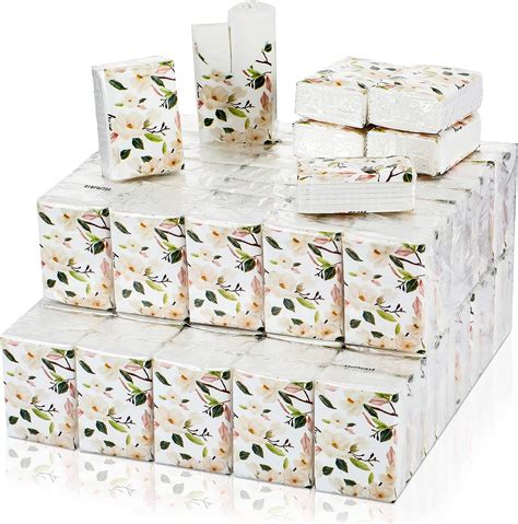 100 Pack Pocket Packs Facial Tissues 3 Ply Travel Facial Tissue Small