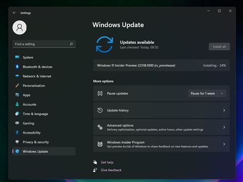 La vista previa de Windows 11 Build 22518 se está implementando con