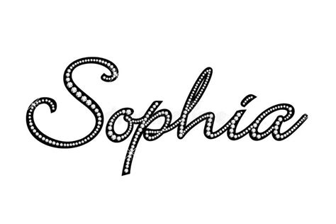 Nombre Femenino Sophia En Letras Elegantes Tipografía Cursiva Texto