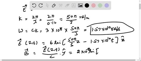 Solved A Harmonic Electromagnetic Plane Wave With A Wavelength Of