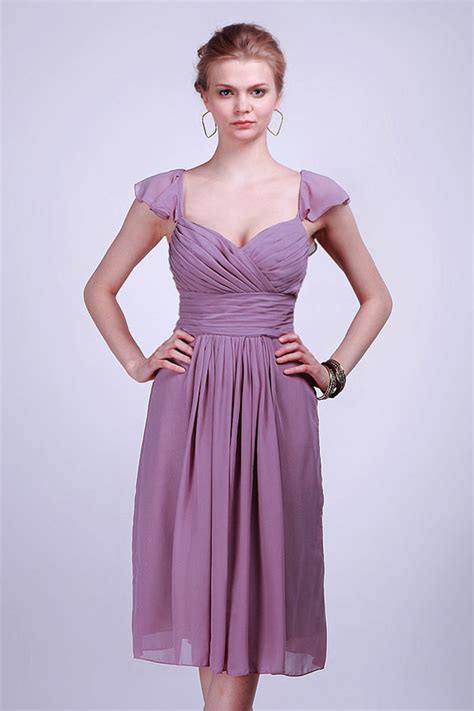 Robe De Soir E Courte Pliss Mancheron Pour Femme Ronde