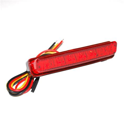 FEU ARRIERE UNIVERSEL REPLAY A LEDS BARETTE ROUGE AVEC STOP 6 LEDS