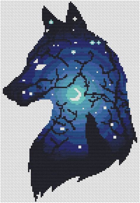 Wolf Pixel Art Grid