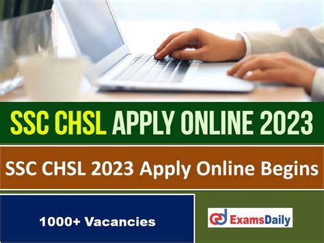 SSC CHSL 2023 Apply Online Begins 1000 LDC Other Vacancies