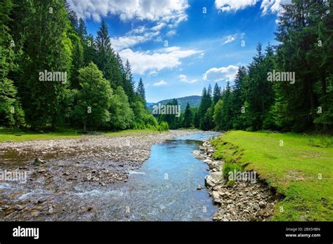 river in the mountain landscape. beautiful nature scenery with water ...