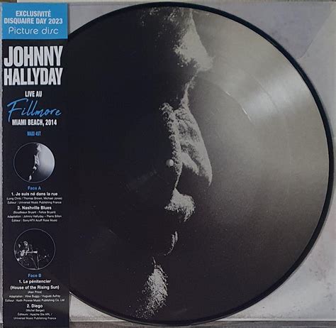 Johnny Hallyday Live Au Fillmore Miami Beach 2014 Vinyle Picture Disc