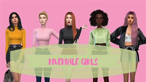 The Sims 4 Cas Lookbook 4 Riverdale Girls Youtube