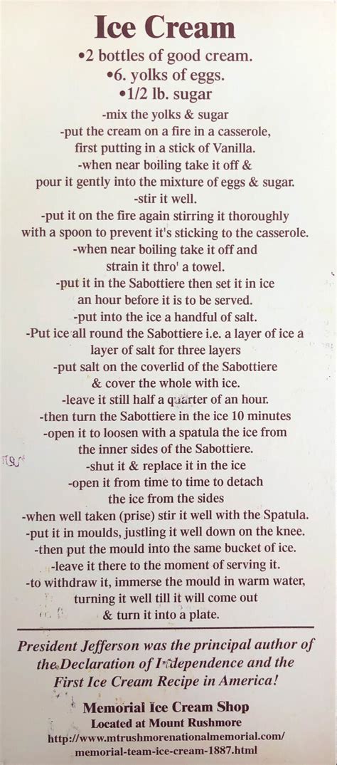 Saturday July Nd Try The Thomas Jefferson Vanilla Ice Cream Cone