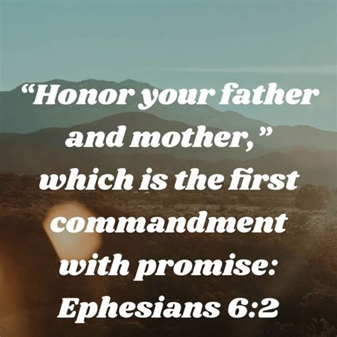 An Image With The Words Honor Your Father And Mother Which Is The