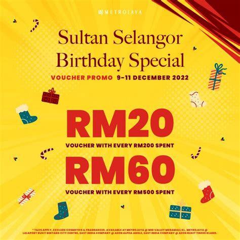 Metrojaya Sultan Selangor Birthday Promotion (9 Dec 2022 - 11 Dec 2022)