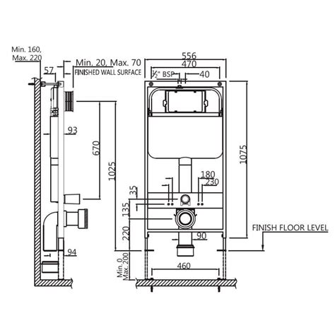 Jaquar Flushing Systems JCS WHT 2400FS Concealed Cistern P Type In