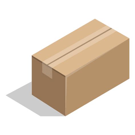 Diseño PNG Y SVG De Caja De Cartón Blanca Rectangular Sellada Para