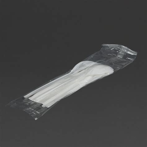 Individually Wrapped Disposable Plastic Cutlery Sets Pack Of