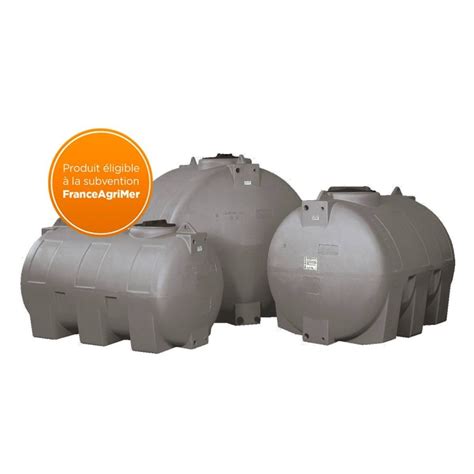 Cuve Stockage Horizontale Gris En Pe 750l Cuve Expert