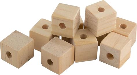 Amazon Wood Cubes With Holes Pack Unfinished Solid