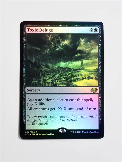 Toxic Deluge Cc Foil From Commander Collection Black Cc Mtg Proxy