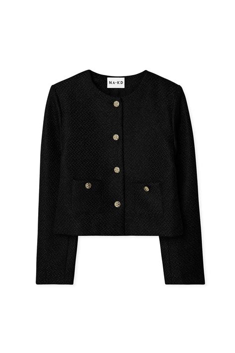 Tweed Blazer Black Na Kd