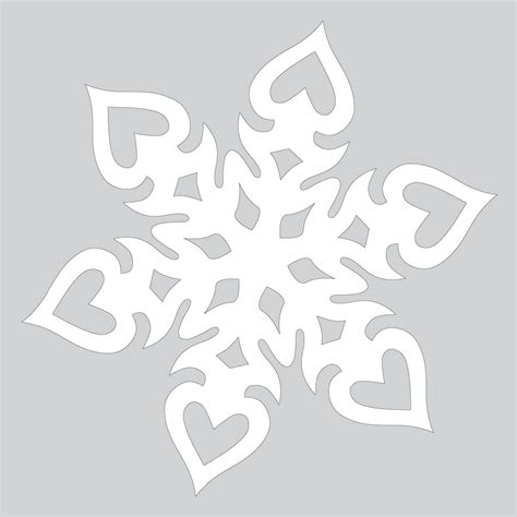 Heart Shaped Paper Snowflake Pattern to Cut out | Free Printable ...