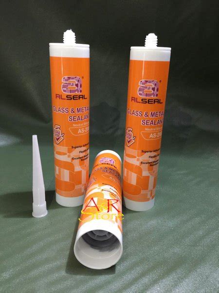 Jual ALSEAL Silicone Sealant Netral Lem Kaca ALSEAL Glass Metal AS