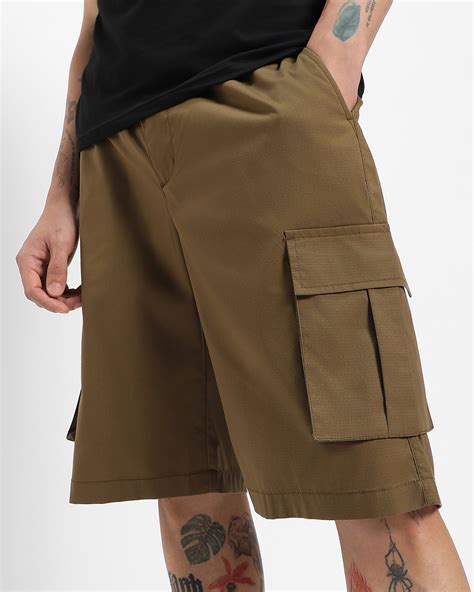 Buy Mens Khaki Cargo Shorts Online At Bewakoof