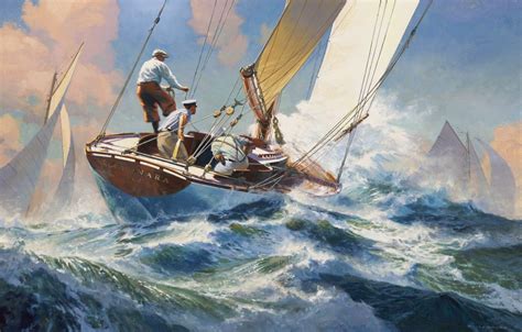 Fine Art Print Of An Historic Sailboat Paintings Yacht