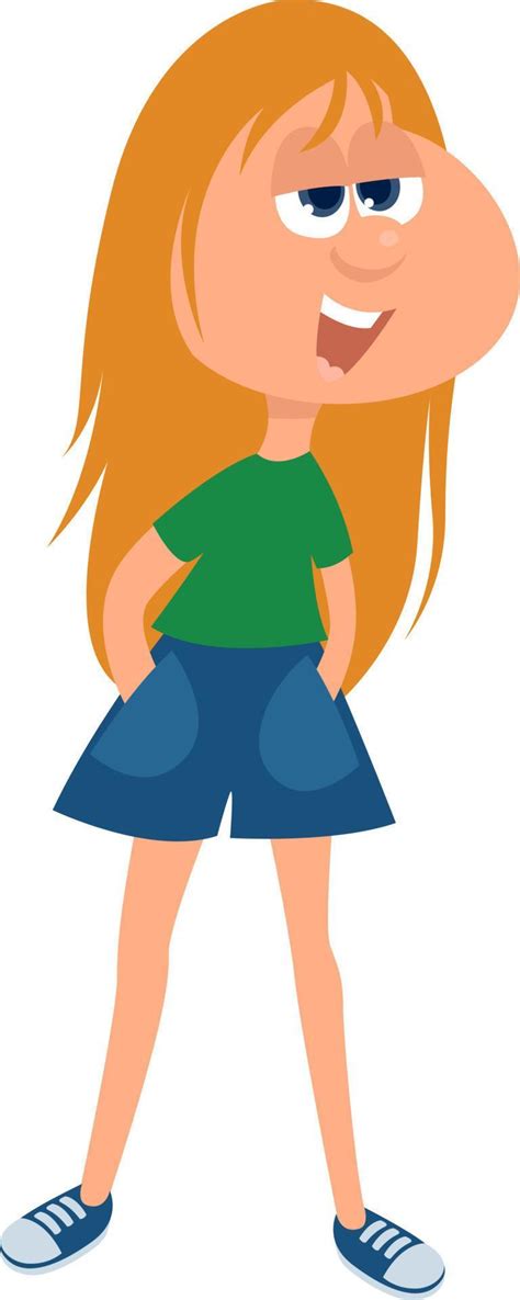 Girl With Blonde Hair Illustration Vector On A White Background Vector Art At Vecteezy
