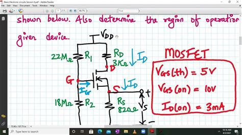 Mosfet Voltage Divider Dc Biasing Youtube