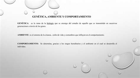 GENÉTICA Y COMPORTAMIENTO PPT Descarga Gratuita