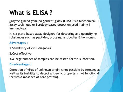 Enzyme Linked Immuno Sorbent Assay Elisa Ppt