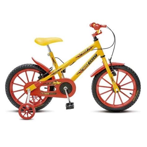 Bicicleta Infantil Aro 16 Hot Colli MTB Amarelo Colli Bikes MadeiraMadeira