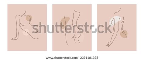 Abstract Nude Woman Line Art Sensual Stock Vector Royalty Free Shutterstock
